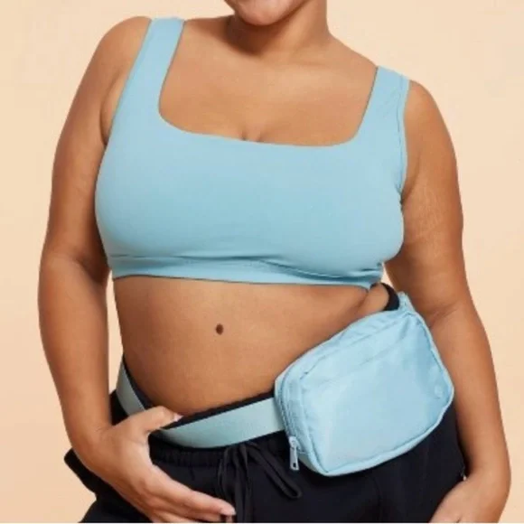 Blogilates Crisscross Sports Bra Teal Blue NWT - Picture 5 of 8